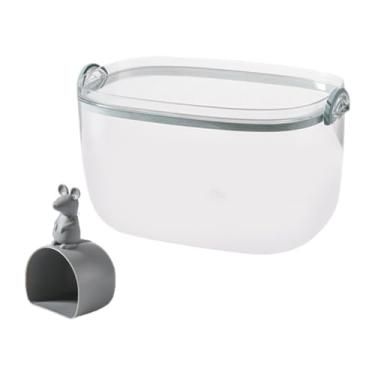 Imagem de Gralara Balde de arroz para armazenamento de arroz fresco, dispensador de arroz, recipiente de armazenamento hermético para armário, Verde, 5kg