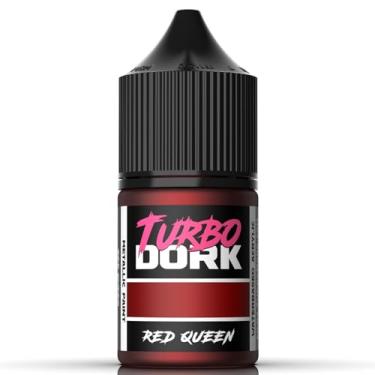 Imagem de Turbo Dork Tinta acrílica metálica Red Queen frasco de 22 ml - Tinta com acabamento metálico não tóxico à base de água