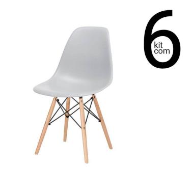 Imagem de Conjunto 6 Cadeiras Eames Dsw Cinza