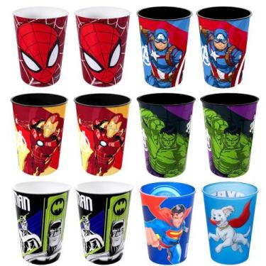 Imagem de 12 Copos p/ Doces Lembrancinha Festa Hulk Super Homem Aranha Ferro Bat