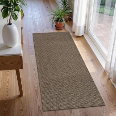 Imagem de Uphome Tapete de corredor de cozinha, tapete boho lavável de 6 x 1,78 m para corredores, antiderrapante, tapete moderno de algodão tecido de baixa película, tapete de corredor de quarto resistente a