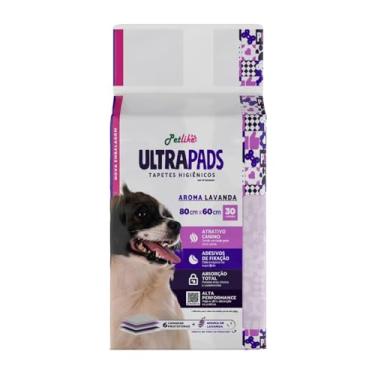 Imagem de Tapete Higiênico Premium para cães Petlike Ultrapads Aroma Lavanda 80cmx60cm 30 unid.