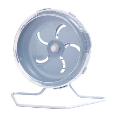 Imagem de 1 roda azul silenciosa para hamster, 17,78 cm, roda de corrida para hamster, altura ajustável, acessórios de gaiola de roda