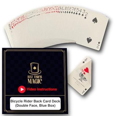 Imagem de Hat Trick Magic Bicycle Rider Back Gaff Playing Card Decks (Double Face, Blue Box)