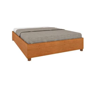 Imagem de Cama Box Casal em MDP 193cm x 144cm Grécia Espresso Móveis