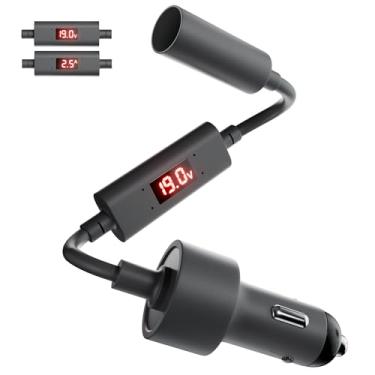 Imagem de Isqueiro Starlink Mini Cord Adapador para isqueiro Starlink Mini da DaierTek com indicador de corrente e tensão, portátil, carregador para automóvel