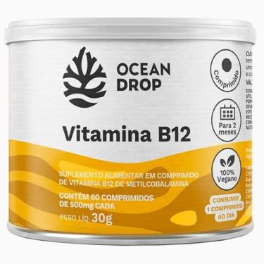 Imagem de Vitamina B12 Metilcobalamina Ocean Drop 9,94mcg 60 tabletes Vegana B12