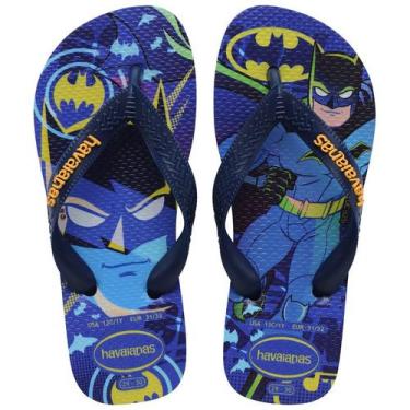 Imagem de Chinelo Infantil Havaianas Top Warner Batman Tira Larga, Marinho, 33/3