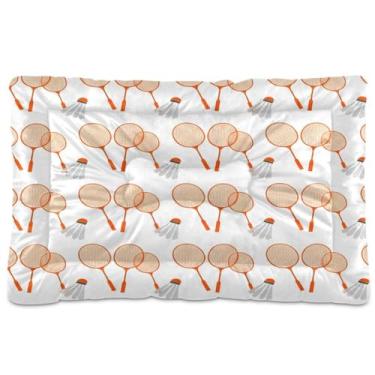Imagem de Wassud Raquetes de badminton para camas de cães, tapete lavável para animais de estimação para cães e gatos, almofada de cama de viagem antiderrapante, almofada de canil para uso interno e externo 45