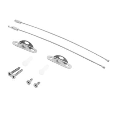 Imagem de Hyuduo Âncoras para Móveis, Tiras de Aço Inoxidável Anti-pontas, âncoras Ajustáveis ​​à Prova de Terremotos para Cômoda, Estante, Guarda-roupa, Suporte de TV, Pacote de 12 Com Parafusos para Segurança Infantil, Escritório Doméstico