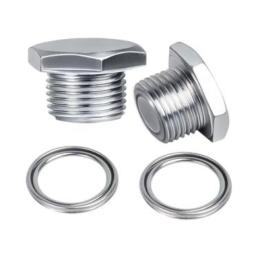 Imagem de Bujão de drenagem do diferencial traseiro, plugue de drenagem magnético da carcaça do eixo traseiro compatível com Toyota 4Runner Sienna Tacoma Tundra MR2 Matrix Pickup T100 Fj Cruiser