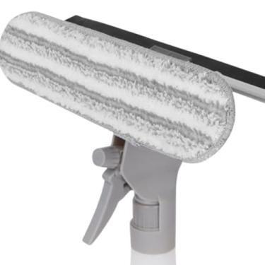 Imagem de Rodo Limpa Vidro com ntegrado 250ml, Lâmina de Borracha, Microfibra, Alumínio, 25x8x4.5cm