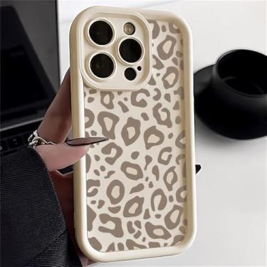 Imagem de Capa para celular com estampa de leopardo para iPhone 13 11 15 14 12 17 16 Pro Max 16E XR XS X 7 8 SE, capa macia de silicone fosco, branca DG23, para iPhone 16 Pro Max