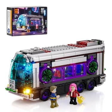 Imagem de Lumibricks Cyberpunk Future-Bus Lighting-Building-Bricks Set - Cyberpunk City Future Vehicle Collection LED Light 2in1 Car Model Display Set 605 Pcs for Adults and Sci-fi Lovers
