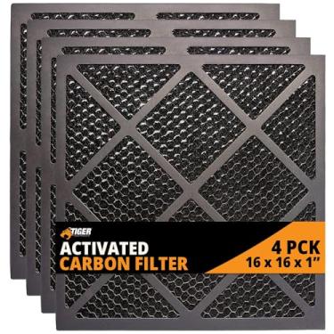 Imagem de Filtros de ar Tiger Tough MERV 8 Active Carbon 16 x 16 x 1 (pacote com 4) filtro HEPA 500