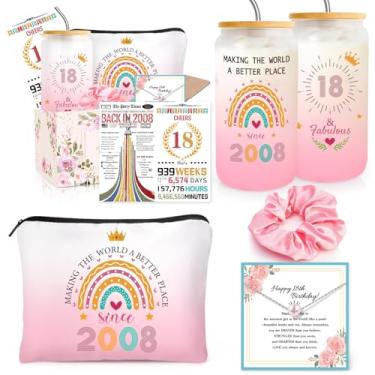 Imagem de Frerdui Presentes de aniversário de 18 anos para meninas, presentes legais para filha de 18 anos, presente de aniversário de 18 anos, decorações de aniversário de 18 anos para meninas, tornando o