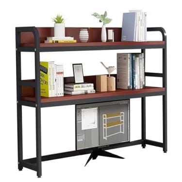 Imagem de Estante de mesa de mesa/estante de livros - Prateleira de mesa de computador industrial, prateleira organizadora de mesa ajustável, estante de mesa para mesa de computador, armazenamento de mesa