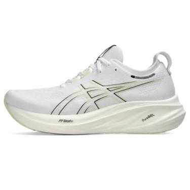 Imagem de ASICS Tênis de corrida masculino Gel-Nimbus 26, Branco/bétula, 44