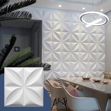 Imagem de 9 Placas Revestimento 3D 50cmx 50cm Parede Kit Teto Pétalas - Revest3D