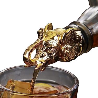Imagem de Vinho Pourer Aerator Metal Animal Whiskey Parafuso de Garrafa com Borracha Silicone Liga Zinco Premium Decoração Retrô F