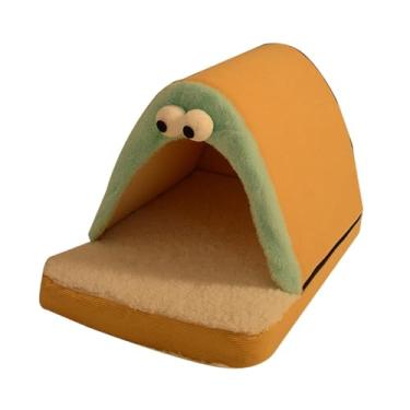 Imagem de Gralara Cama caverna para animais de estimação, cama para gato com almofada grossa, suprimentos para animais de estimação, canil para filhotes, para, S