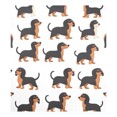 Imagem de Qilmy Capa de ímã de máquina de lavar louça de cachorro fofo Dia dos Namorados 58 x 66 cm capas decorativas de geladeira para porta frontal adesivo de folha magnética máquina de lavar louça painel