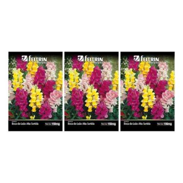 Imagem de Kit C/3 Semente Feltrin Boca De Leão Alta Sortida 150mg