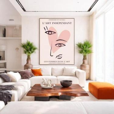 Imagem de Quadro Canvas Matisse Mulheres Na Arte 60X40Cm Mold Preta - Quadros On