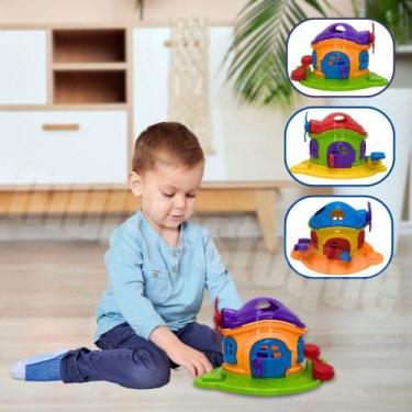 Imagem de Brinquedo Casinha Cogumelo Encantado - 3 Peças Para Encaixar - Jxp Bri