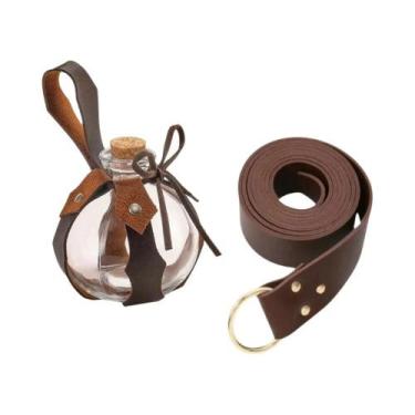 Imagem de Conjunto De Garrafas De Poção De Vidro Com Folhas De Elfo Para Hallowe