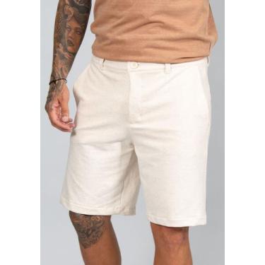 Imagem de Bermuda Moletinho Com Linho - RED FEATHER, 44, Natural