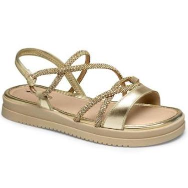 Imagem de Sandália Papete Mississipi Flatform MF031 Feminino Dourado-Feminino
