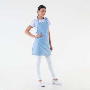 Imagem de Avental Colorido Cozinha Restaurante Bar Padaria Lanchonete Cor:Azul-c