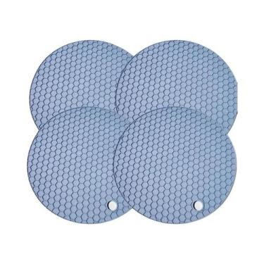 Imagem de Sousplat Redondo De Silicone Em Forma De Favo De Mel De 17cm, Isolante