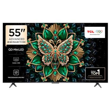 Imagem de TV Smart Semp Tcl 55C6K 55” 4K QLED MINI LED 120Hz 250W Bluetooth 5.4 Preto