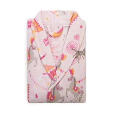 Imagem de Roupão Microfibra Infantil Fleece Camesa Tamanho G - Circo, P