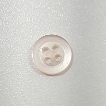 Imagem de Botão Bege 10mm 4 Furos Plástico ABS Brilho 50Un 100Un 200Un confecção