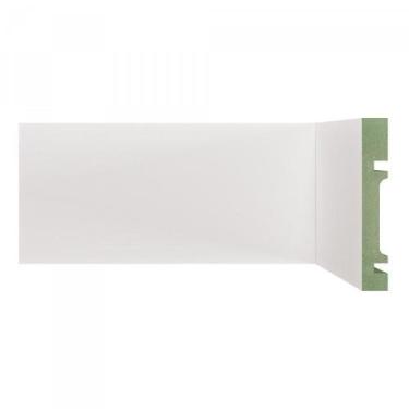 Imagem de Kit Rodapé de MDF 30 Barras Lisas de 10CMX2,40m Rende 72 Metros Branco