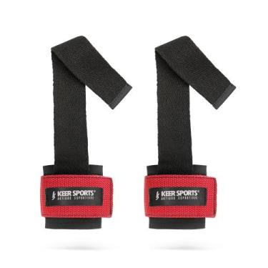 Imagem de Par tala strap aldodão com munhequeira vermelha ajustavel lpo - Keersp
