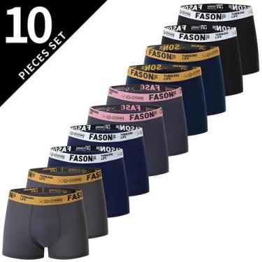 Imagem de Shorts Boxer Casuais Versáteis Pretos Para Homens Tamanho Plus, Conjun