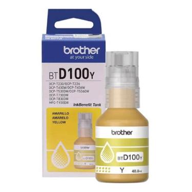 Imagem de Tinta impressora brother btd100y amarelo