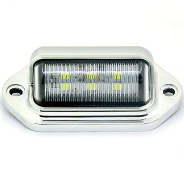 Imagem de Luz traseira traseira da lâmpada de carro 2 peças 12 V 24 V para reboque caminhão ônibus luzes LED placa de licença camião van (chapeamento)