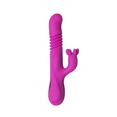 Imagem de Vibrador Poderoso Estimulador Ponto G e Clitóris 10 Modos de Rotação e 10 Frequências de Impulso Aquecimento Silicone À Prova d'água Carregamento USB