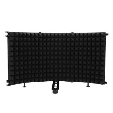 Imagem de Protetor de espuma de som, escudo de isolamento de gravação de estúdio, microfone de filtro de som, 3 camadas de placa de tela de dobrável placa de cobertura à prova de som para transmissão ao
