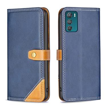 Imagem de For Motorola Moto G42 4G Color Matching Double Sewing Thread Leather Phone Case