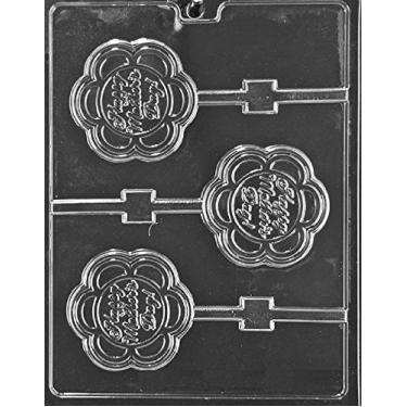 Imagem de Grandmama's Goodies D114 Molde de sabonete para doces de chocolate com pirulito Happy Mother's Day com instruções exclusivas de moldagem