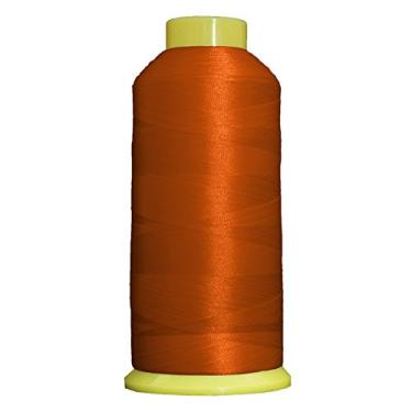 Imagem de Threadart Linha de bordado de máquina de poliéster de cone grande de 5000 m | Cones grandes de 5000 m (5500 Yd) 40wt | Para máquinas de bordado e costura Brother Janome Bernina | Nº 112 - Texas Orange