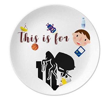 Imagem de Prato redondo de porcelana com estampa de inseto pragas do medo dos animais prato de jantar masculino