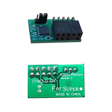 Imagem de NUHFUFA Módulo de segurança TPM2.0 10 pinos V (10-1) processador de segurança plataforma confiável para acessórios de placa-mãe SuperMicro