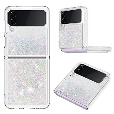 Imagem de Capa de areia movediça bling de luxo para samsung z flip 3 4 glitter de silicone para samsung galaxy z flip 3 4 flip3 z flip4 capa à prova de choque, xuancai, para samsung z flip 3